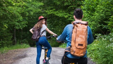 Cycling Trail Couple Scotlands